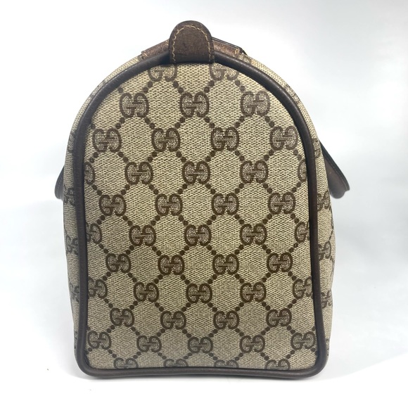 🔴SOLD🔴Gucci Boston Brown color Green & Red Web GG monogram Bag - Picture 10 of 16